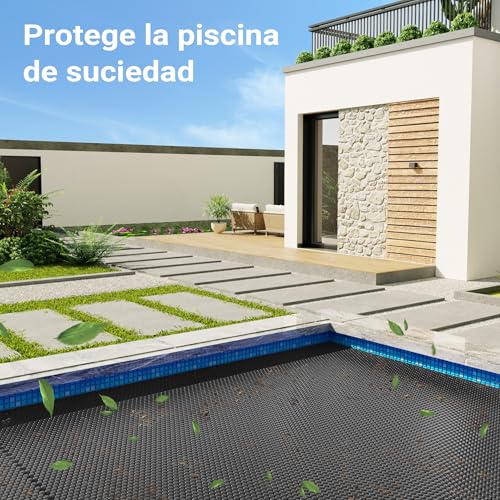 Miniatura 6 de Cubierta Solar Piscina Negro Isotérmica De Burbujas Rectangular 5x8m Cobertor Protección