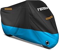 Vista 12 de Favoto - Funda impermeable para motocicleta, universal, duradera, reflectante, protección para cualquier temporada, con orificios de seguridad