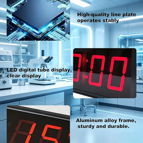 Cronómetro digital LED doble cara con control remoto miniatura 3