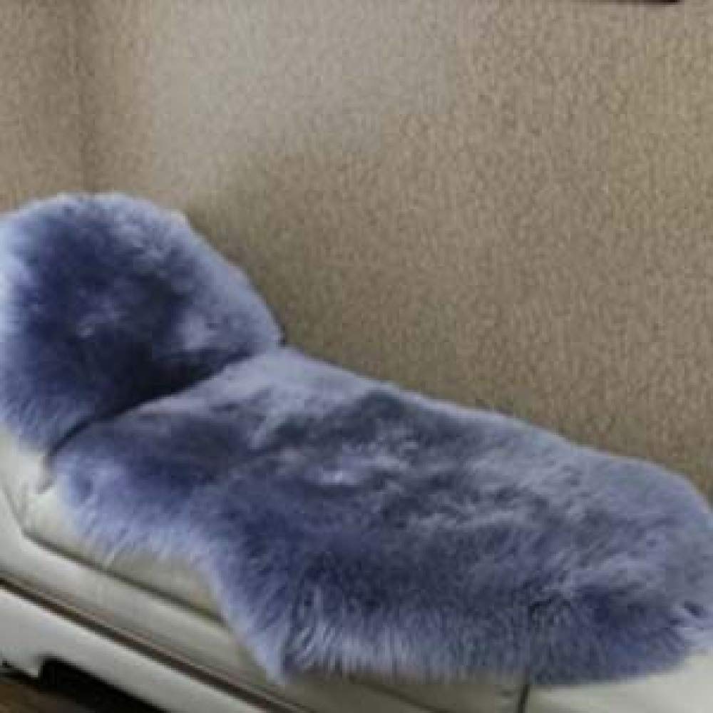 Tapis en peau de mouton bleu ciel Crown pure laine 70x200cm pour chambre et salon