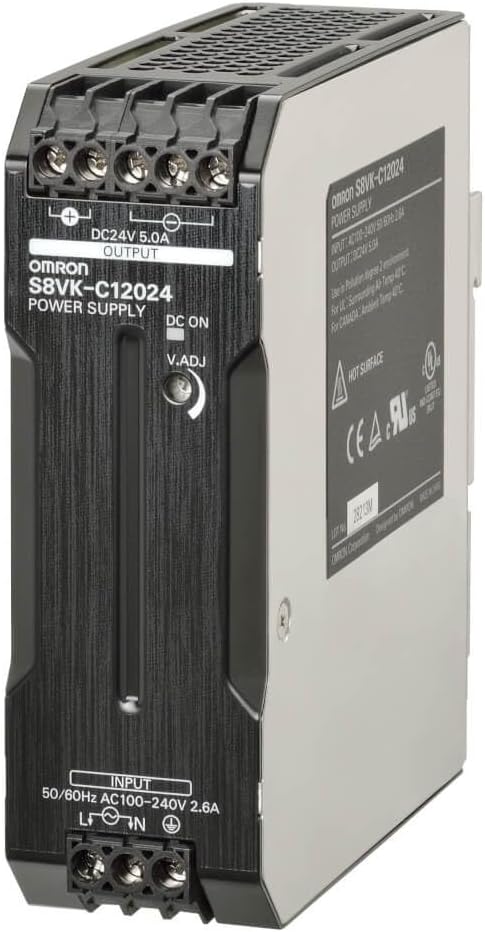 Omron S8VK-C12024 Power Supply, Input 100-240VAC/90-350VDC, Output 24VDC/120W