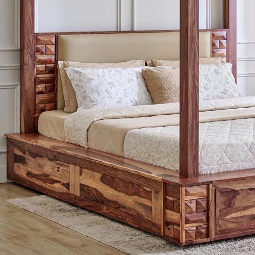 Image of Home Centre | Adana | Sheesham Wood | King Beds | Brown | 1 Year Warranty