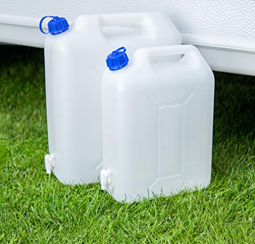 Cartrend Caravan 2911014 Wasserkanister , Wasserspeicher ,Wassertank , Kanister Kunststoff ,tragbarer Wasserkanister für Wohnmobile, Camping, LKW ,10 Liter, weiß