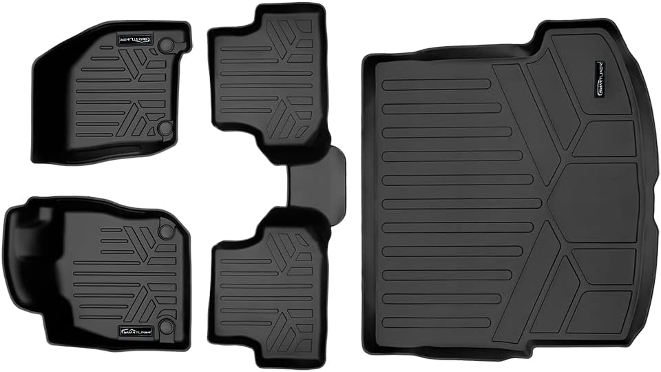 SMARTLINER All Weather Custom Fit 2 Row Floor Mats and Cargo Liner Set Compatible with 2022-2022 Audi A3