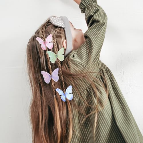 Flores artificiales mariposas Alipis de doble capa: adornos florales para decoración de mesa 5