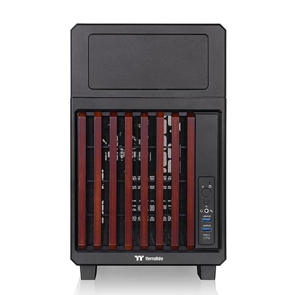 Thermaltake TR200 WS; Micro Chassis; Wood Front Trim; mATX/mITX Support; 360mm Radiator Support; 365mm GPU Clearance; 175mm Air Cooler Clearance; 5.25" Bay Support; Black; CA-11L-00S1NN-WS by Thermaltake - Image 4