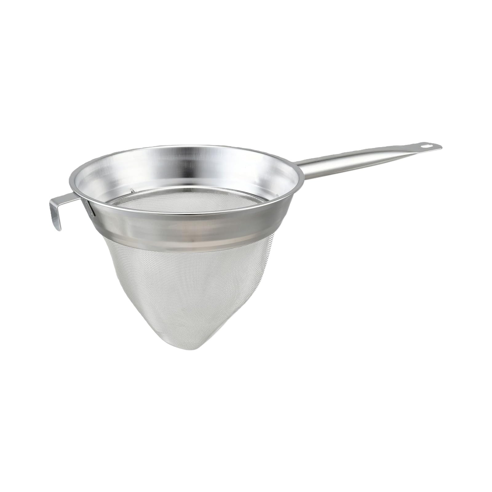 Linvimia Multipurpose Food Safe Metal Filter Stainless Steel Conical Strainer Bouillon Sieve for Various Cooking and Mixing Needs Kitchen Coned Fine Meshes Filter