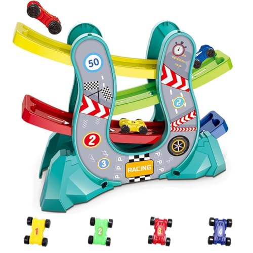 Consejos para Comprar Puerco Espin para comprar online. 37 LHChan Pistas de Carros Rampas para Niños, Juguetes de Carreras Educativo, Adecuados para Mejorar la Cognición para Niños a Partir de 40 Meses, Regalo de Navidad Cumpleaños