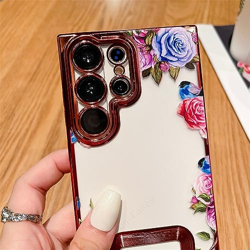 Coque fleurs feuilles argentées pour Samsung Galaxy S23 - 3