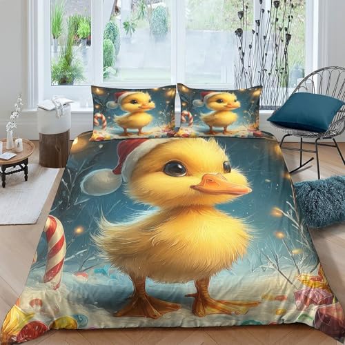 Housse de couette caneton de Noël en microfibre durable 200x200 - 4