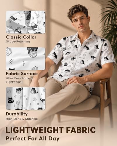 Image of 99TIMORO Horror Movie Men's Halloween Button Down Shirts Short Sleeve Top