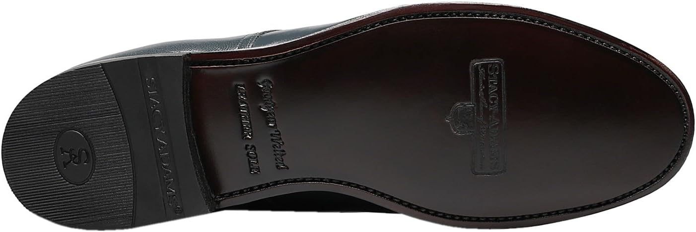 Stacy Adams Mens Madison Cap Toe Oxford , 12, Navy