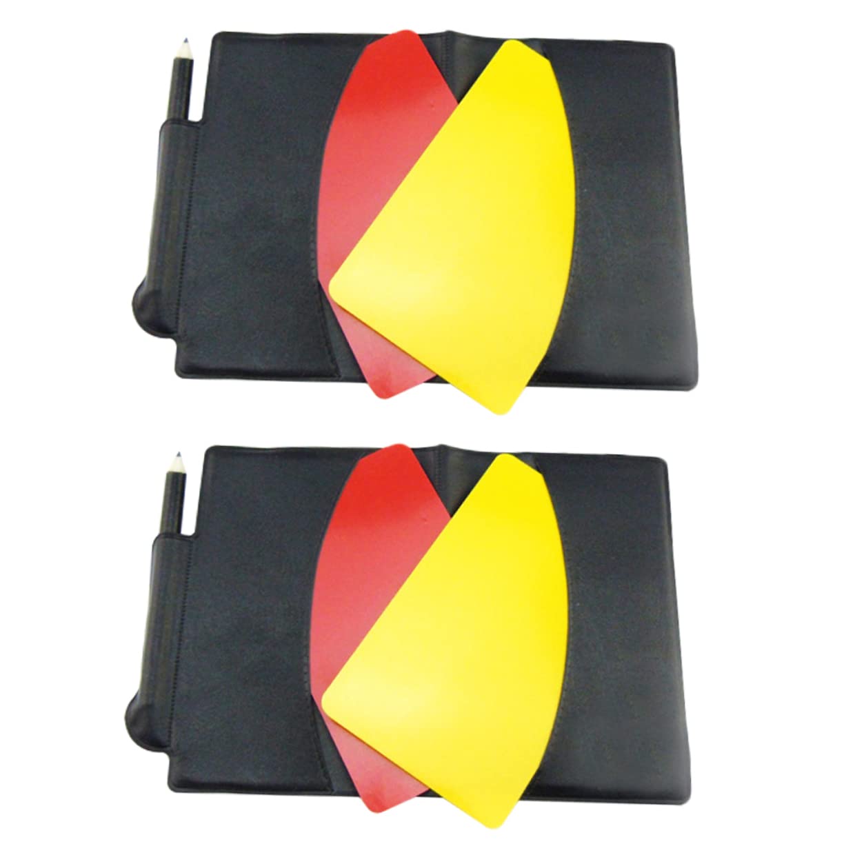 Totority Professional Referee Cards Red Yellow Cardstock Set Pencil Holder for Match