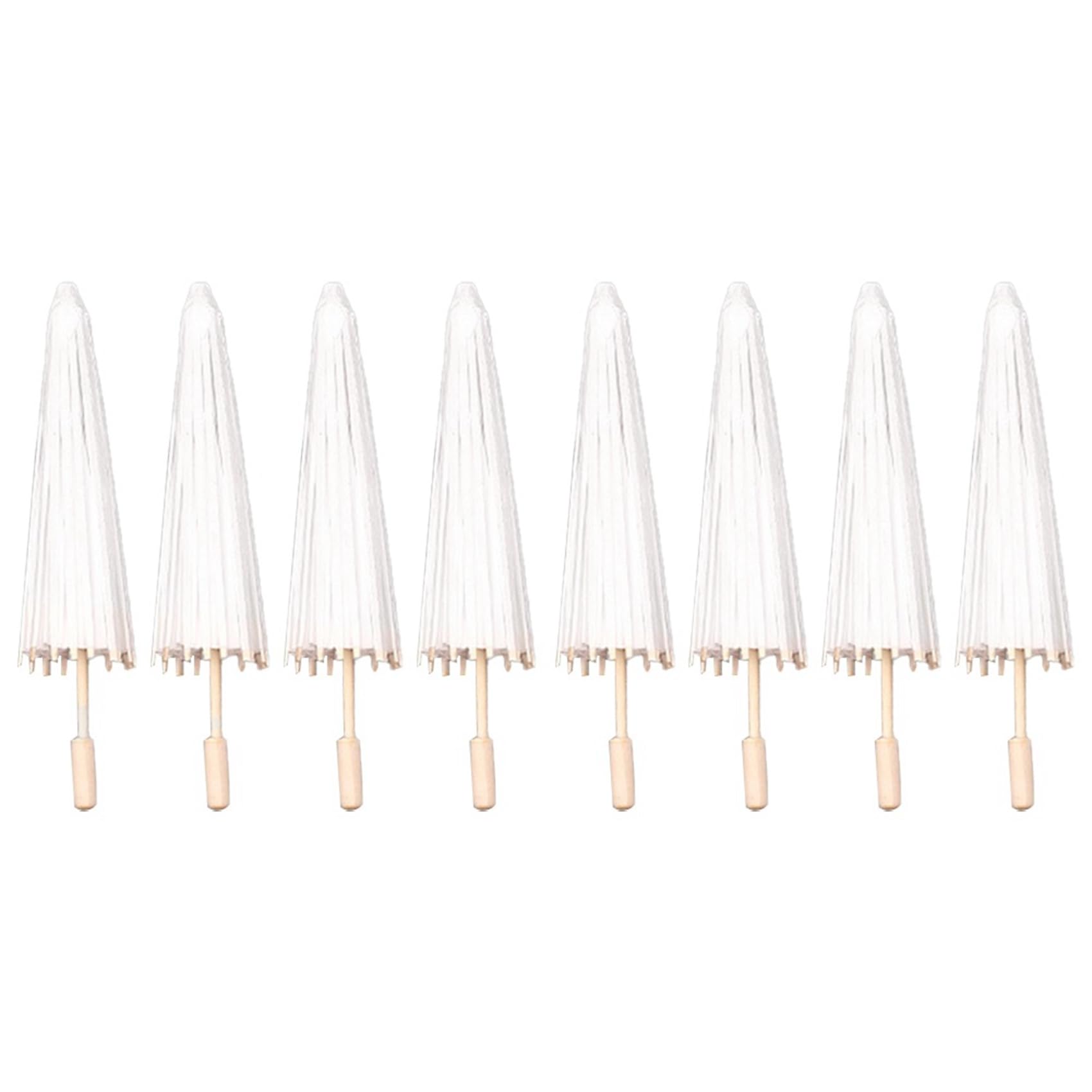 CTRLZS 8PCS Paper Parasol Wedding Umbrella Party Favor 40cm Bamboo Umbrellas for Bridal Shower Centerpieces Photo Props