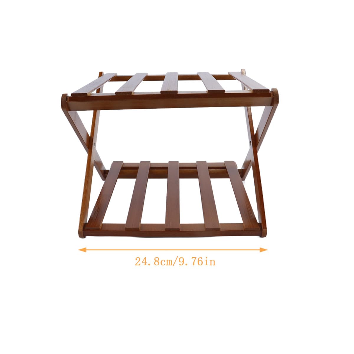 Vertikales kleines faltbares Schuhregal, hoch, schmal, schmal, Lagerschrank, Eckregal für Flur, Schlafzimmer, Flur, kleine Räume, Braun, 2 Ebenen