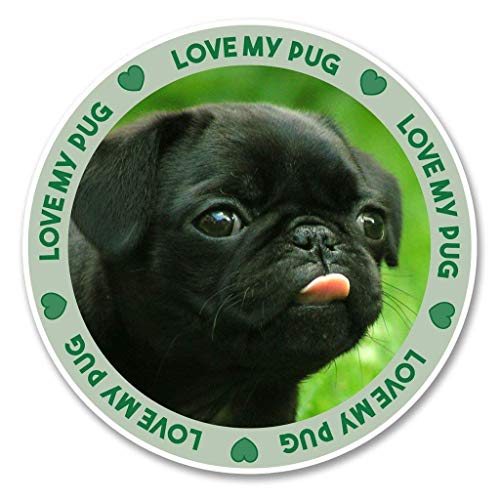 Funny Black Pug Dog Round Metal 0.75" Lapel Pin Hat Shirt Pin Tie Tack Pinback2