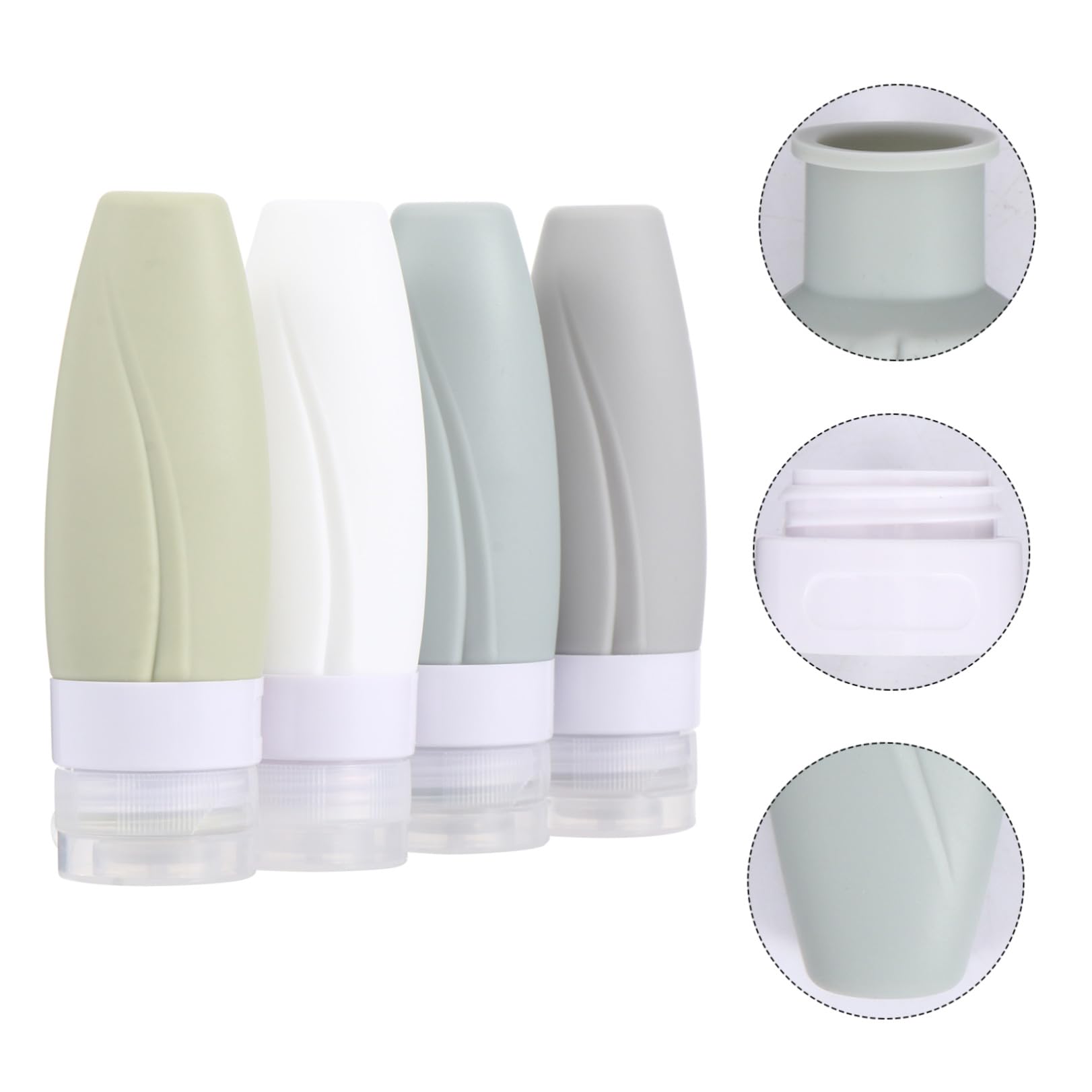 DOITOOL 12stücke Silikon Reiseflaschen Nachfüllbare Flaschen Für Lotionen Quetschflaschen Für Reisen - Lebensmittelechtem Silikon Für Kosmetik Und Pflegeprodukte