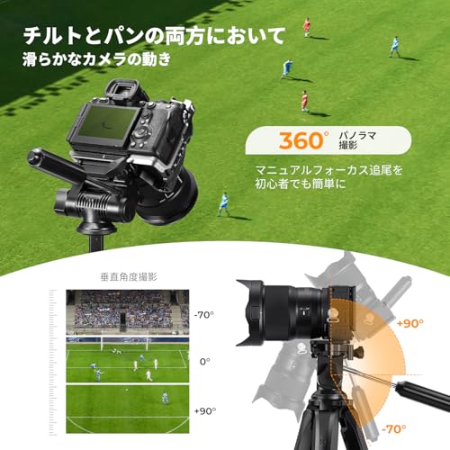 K&F Concept カメラ三脚 K&F CONCEPT190cm の商品画像 4