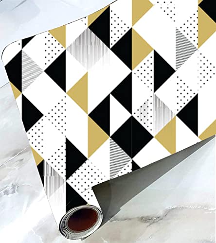 Image of CABANA HOMES Wall Stickers Geometrical DIY Wallpaper for Furnitue (45 x 125 cm, 2 Rolls) (12 sq. ft) Decals Self Adhesive Wardrobe, Door, Almirah, Office
