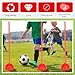 PullCrease 8 Pcs Agility Poles Set Coaching Sticks with Base Detachable Sports Football Soccer Poles Plastic Outdoor Indoor Soccer Training Equipment for Grass Fields and Plastic Runways (Orange)