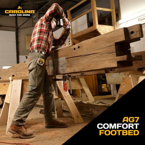 Carolina 28 Series 8" Composite Toe Waterproof Work Boots for Men - Cigar Leather Upper, AG7 Footbed, Removable Kiltie, EH-Rated4