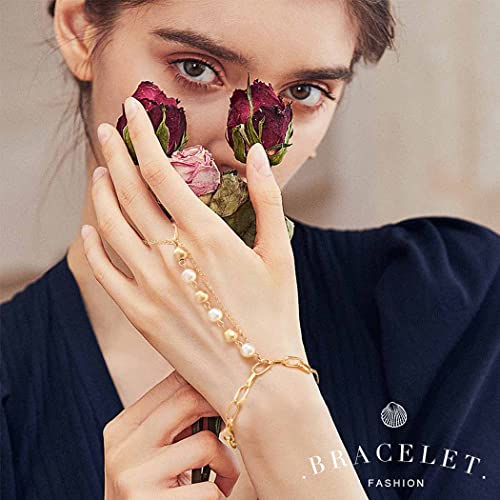 Chaioe Braccialetti di perle Boho catene a mano