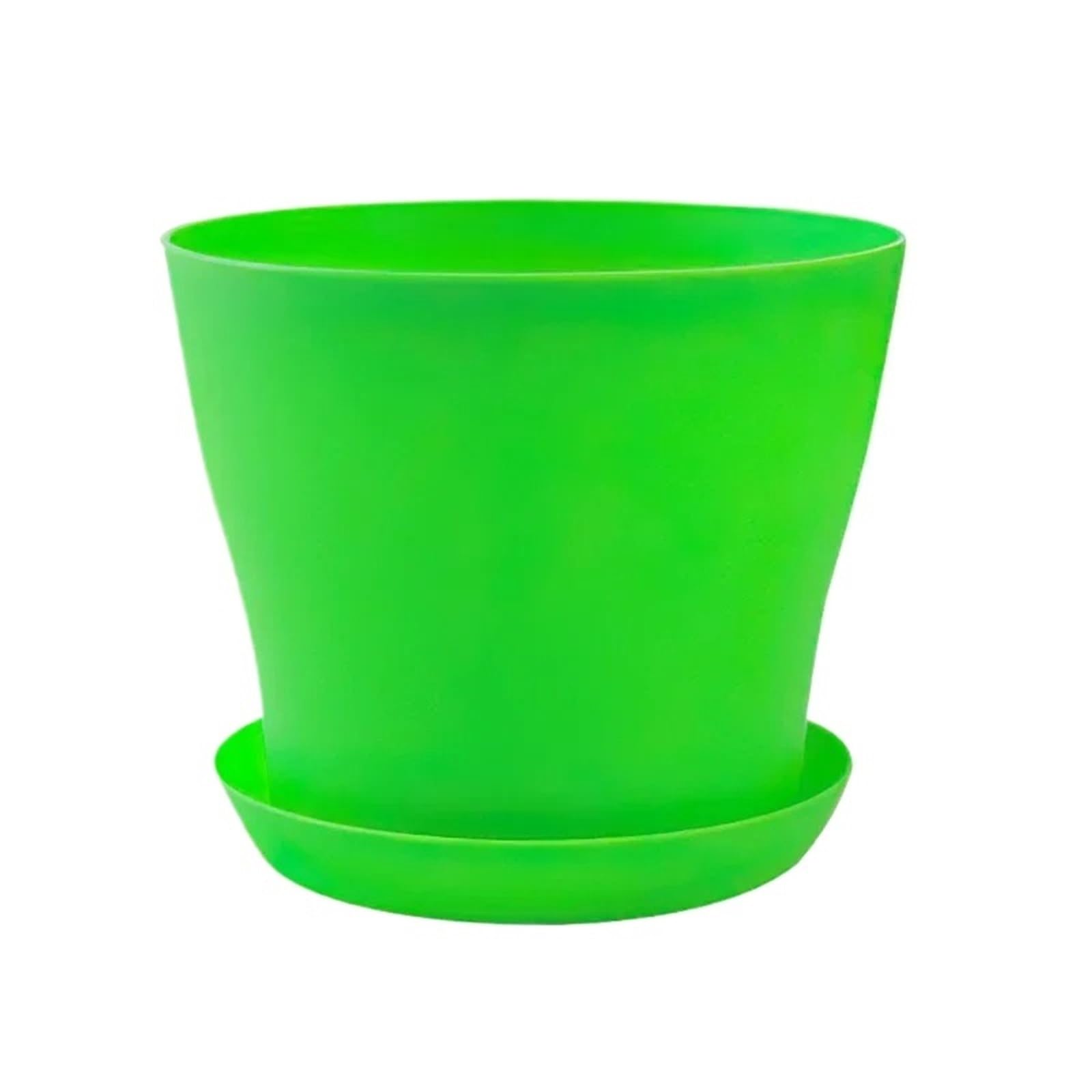 WLIHDB 1Pcs Flower Planter Pots Round Succulents Plant Pot With Tray Garden Indoor Bonsai Balcony Decor Горшок Для Цветов for Seeds Seedling(Green)