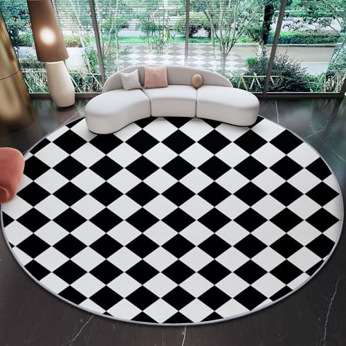 Tapis rond antidérapant facile à nettoyer pour protéger le sol de la salle à manger