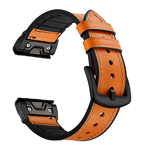 Correa de cuero de 22 mm para vestir con tu reloj Fenix 5 en la oficina y eventos