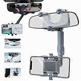 Umikk Support de Téléphone pour Rétroviseur, Support de téléphone de Voiture Rotatif et rétractable à 360 degrés, Supports de Miroir rétroviseur pour Voiture, adapté à Tous Les Smartphones