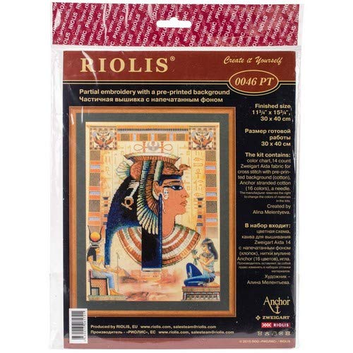 RIOLIS Cross Stitch Kit - PT-0046 - Cleopatra, Multi-color, 30cm x 40cm - Image 3