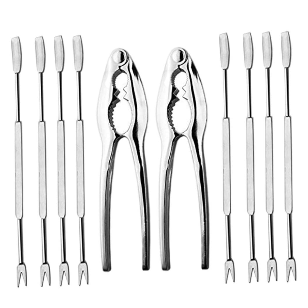 Vistnale Nut Cracker Set, Seafood Tools Set Lobster Crackers and Picks Nut Cracker Tableware 10PCS