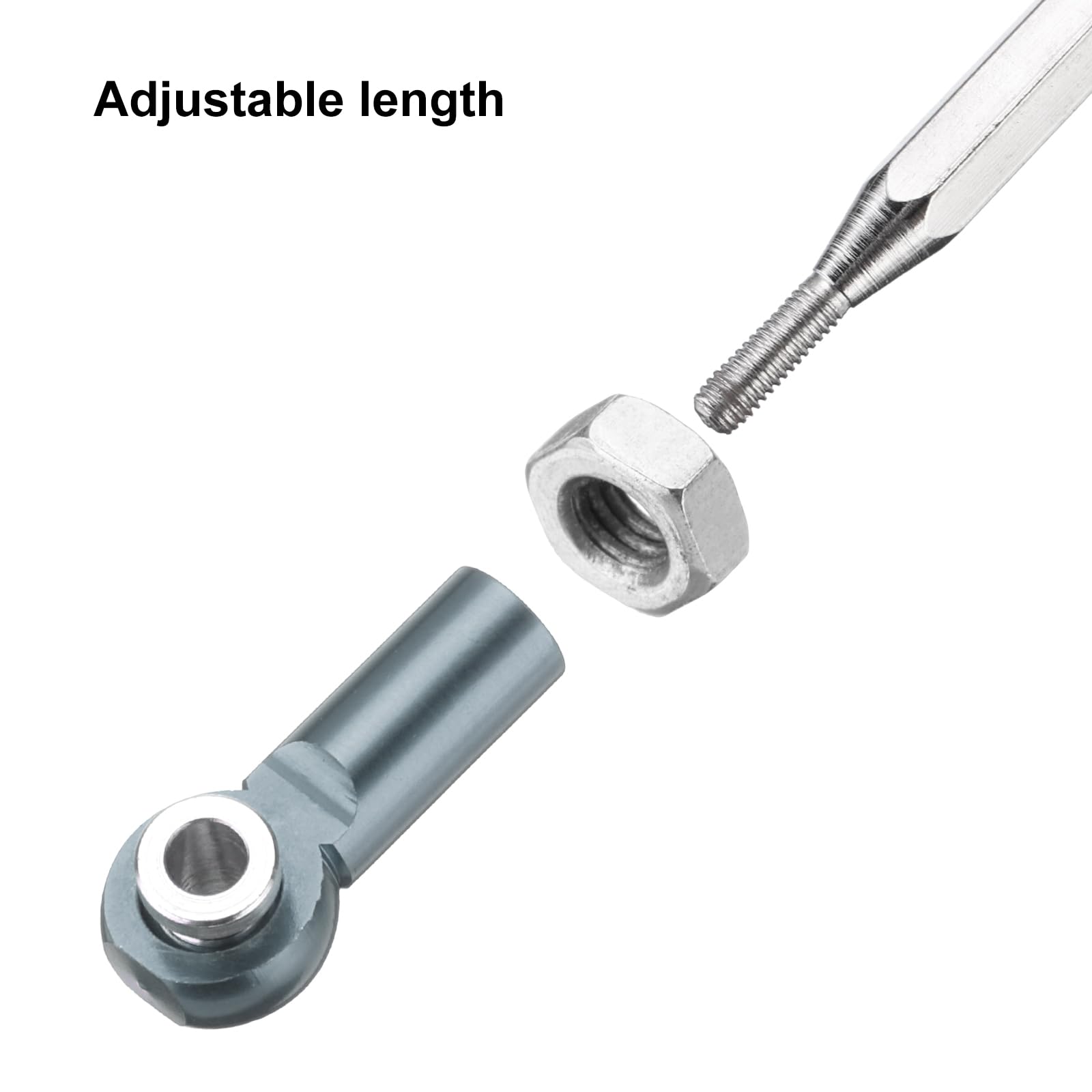 Varillas De Dirección Ajustables De Aluminio Para RC Crawler 14401 1/14 – Set De 7 Piezas Con Tornillos Y Tuercas Para Mejorar La Dirección