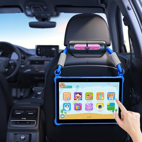 PRITOM プリトム キッズタブレット 10インチ Wi-Fiモデル YouTube Kids&Google キッズスペース対応 利用時間制限可能 落下防止 軽量ケース付き GMS認証 64GB ROM 6000mAh IPS スクリーン Bluetooth 子ども用 誕生日プレゼント 卒業 ギフト ブルー