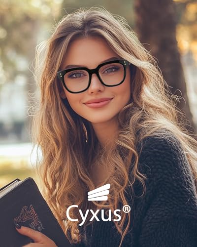 Image of Cyxus Chunky Square Blue light Glasses Womens Men Stylish TR90 Frame Computer Gaming Academic Look 8556