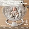 Baby Swings for Infants, FasonBaby Electric Baby Swing with 10 Preset Melodies, 5 Speeds, Remote Control and Bluetooth - Portable Infant Swing for Indoor and Outdoor(Beige) #2