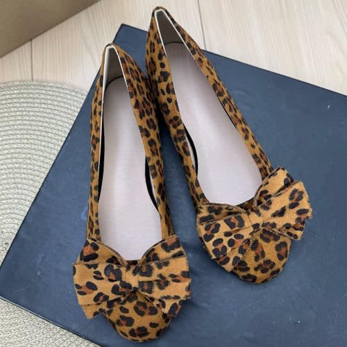 TN TANGNEST Women's Round Toe Bowtie Bowknot Flat Shoes Comfort Classic Slip on Ballets Flats2