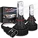 NATGIC 9012 HIR2 Kit de Conversión de Bombillas de Faros LED 16000LM 16 XHP50 Chips Pure White 6500K Impermeable, DC 9-32V, 2 años de Garantía (Paquete de 2)