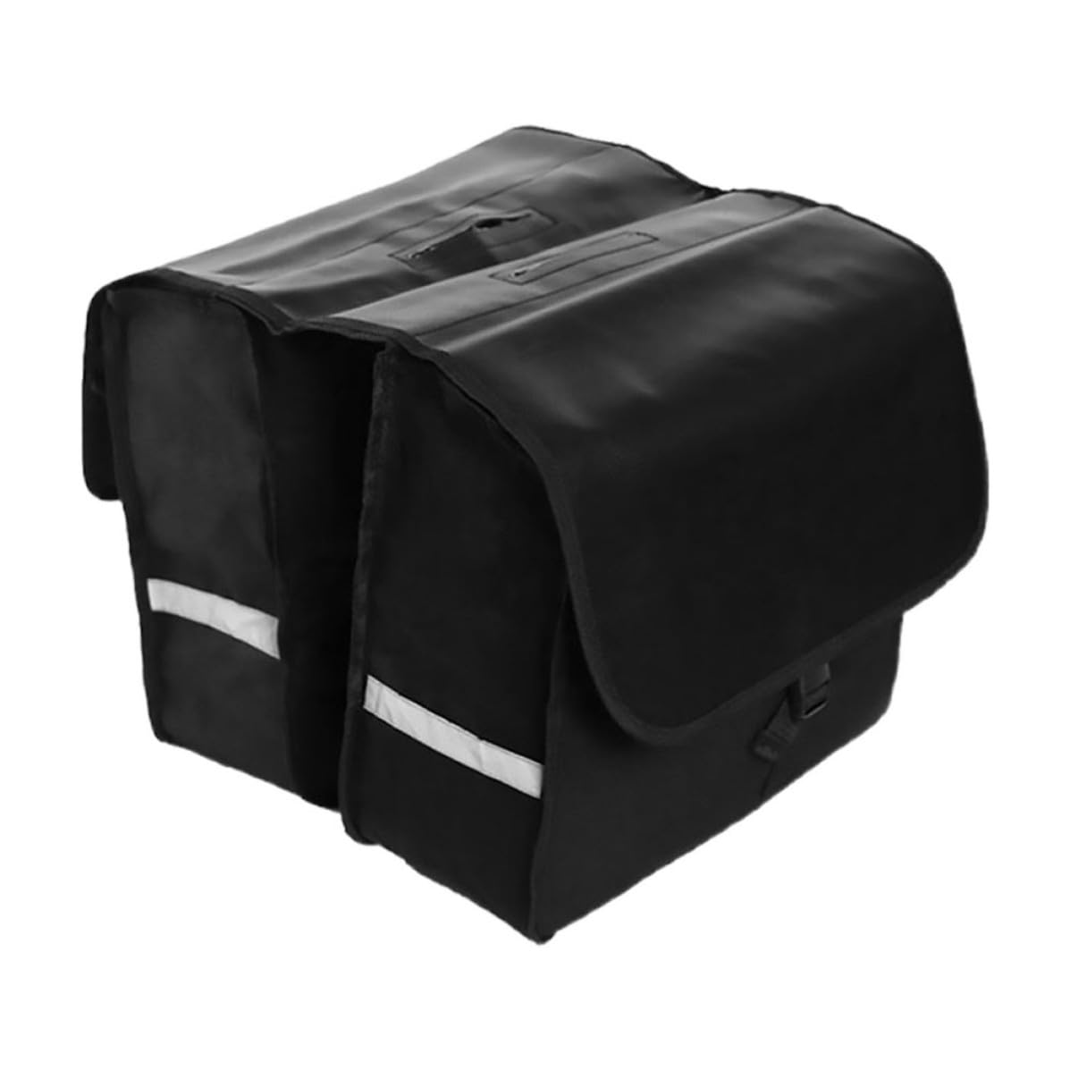 Borsa Pannier per Bicicletta, Nero, Grande Scomparto | Visibilità Notturna, Pvc Mesh Stampata e Tessuto Non Tessuto 600d, per Portapacchi Posteriore Adulto