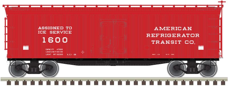 Atlas O Scale 40' Wood Reefer - 3-Rail - American Refrigerator Transit/Art #1600