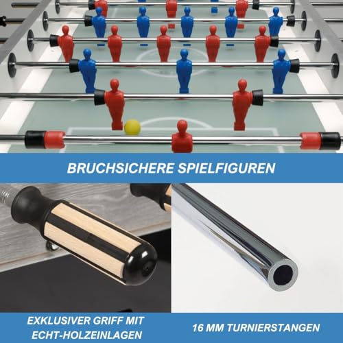 Garlando Kickertisch ITSF Master Champion, offizieller Turnier Fußballtisch,Wettkampf ITSF Spielstangen, robuster und stabiler 80 kg, Profi Tischfußball,Turnier-Tischkicker, Made in Italy, vormontiert – Bild 7