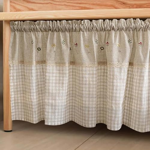 Tenda da Cucina Corta Stile Bistrot Retrò Elegante Sotto il Lavandino per Café, Camera da Letto, Soggiorno e Casa di Campagna - Una Pezzo