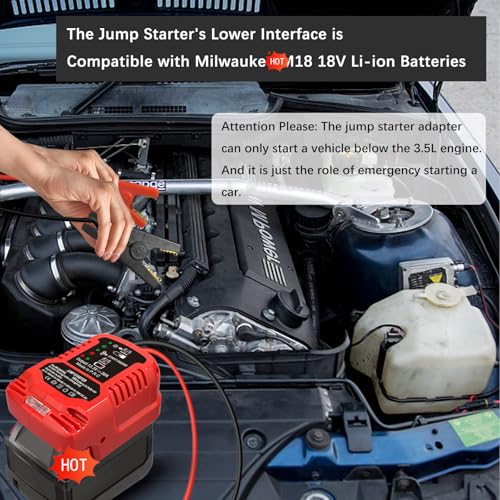 Adaptador de arranque para batería Milwaukee M18 cable de 12V 6