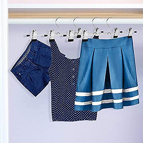 Opuss Metal Pants Shorts Hangers, Heavy Duty Kids Skirt Hangers With 2 Adjustable Non Slip Clips thumb #3