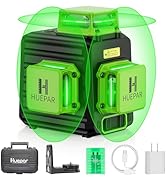 Huepar Laser Level 360 Self Leveling, 3 x 360° High Brightness Cross Line Laser for Construction ...