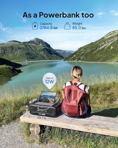 BLUETTI B300K Expansion Battery, 2764.8Wh LiFePO4 Battery Pack for Power Station AC200L AC300 AC500 AC200MAX, Extra Battery for Home, Emergency, Road Trip