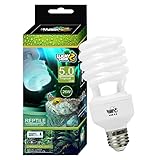 LUCKY HERP Reptile UVA UVB Light 5.0 Compact Fluorescent Tropical Terrarium Lamp 13 26 Wattage (26W)