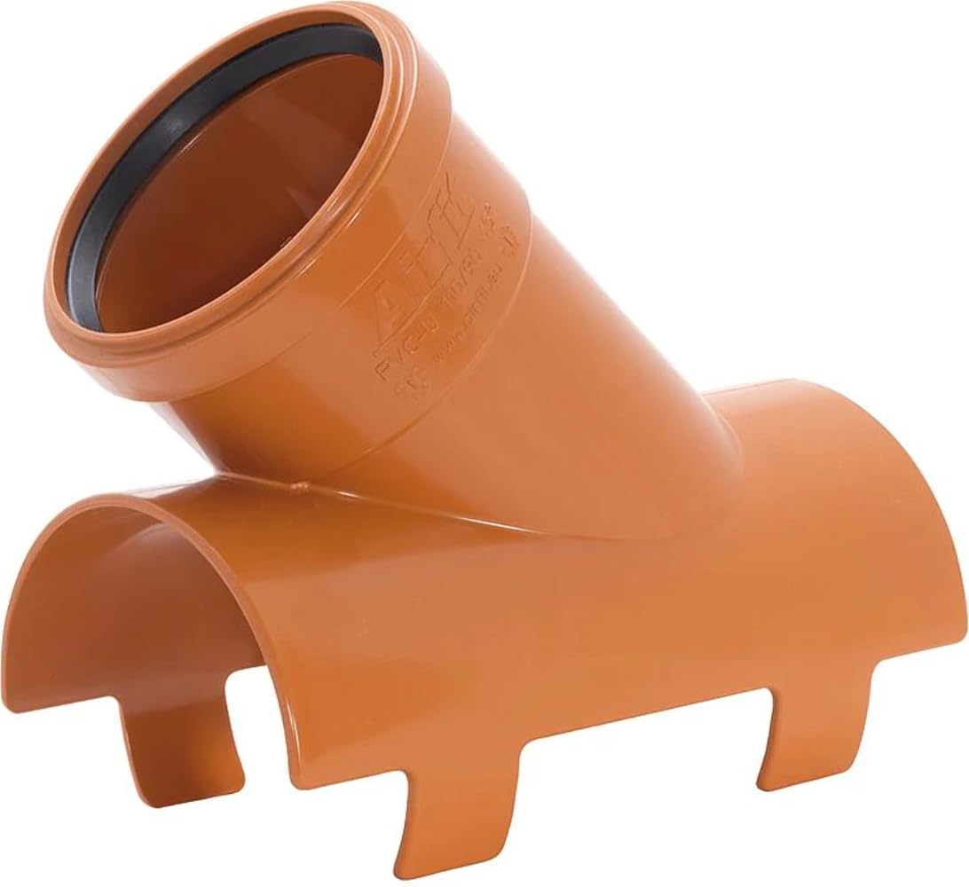 Airfit Klebe-Clips-Abzweig 45° aus PVC-U DN 110 x 90 mm, Herst.-Nr 451190KA