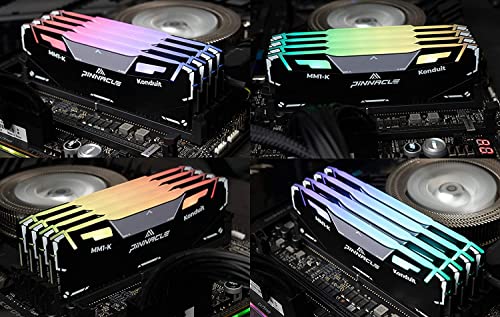 Image of Timetec Pinnacle Konduit RGB DDR4 3200MHz PC4-25600 CL16-18-18-38 XMP2.0 Overclocking 1.35V Compatible for AMD and Intel Desktop Gaming PC Memory Module RAM (RGB Black, 32GB KIT(4x8GB))