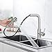 Produktbild KOLLNIUN Wasserhahn Küche, Mischbatterie Küche mit 2 Wasserauslauf Modi, Küchenspüle Wasserhahn für Brause Ausziehbar, 360° Drehung, 7-Förmige Edelstahl Gebürstet Spültischarmatur Küche